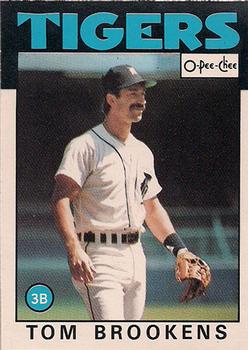 1986 O-Pee-Chee Baseball Cards 286     Tom Brookens